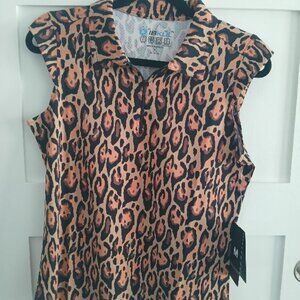 ibkul no sleeve quarter zip top